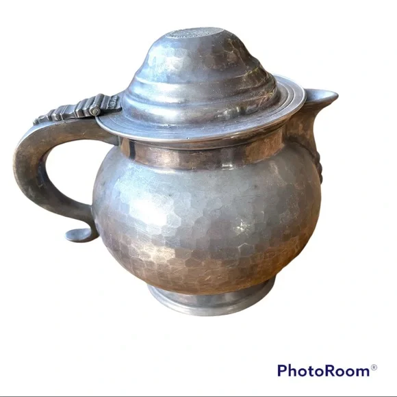 925 Hand Hammered Beer Pitcher Georgivs iii dei gratia Authentic Coin Embossed - Picture 11 of 14